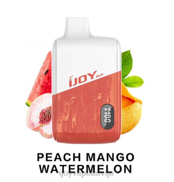 iJOY Vape Latvija - iJOY Bar IC8000 vienreizējās lietošanas LL682191 persiku mango arbūzs