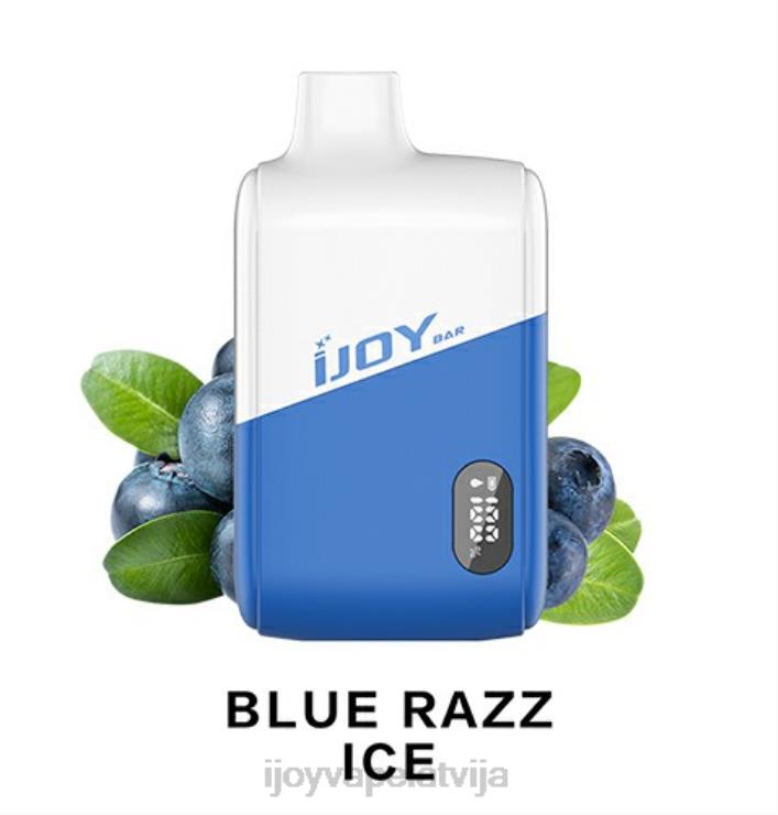 iJOY Vape Order Online - iJOY Bar IC8000 vienreizējās lietošanas LL682179 zils razz ledus