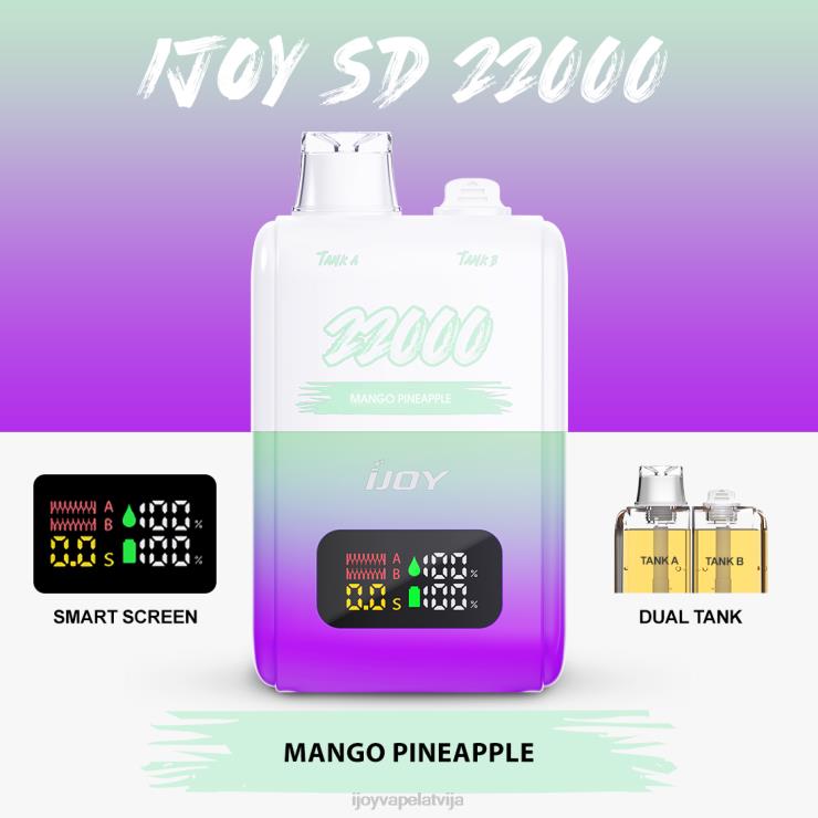 iJOY Bar Review - iJOY SD 22000 vienreizējās lietošanas LL682157 mango ananāss