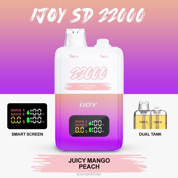 iJOY Vape Mod - iJOY SD 22000 vienreizējās lietošanas LL682156 sulīgs mango persiks